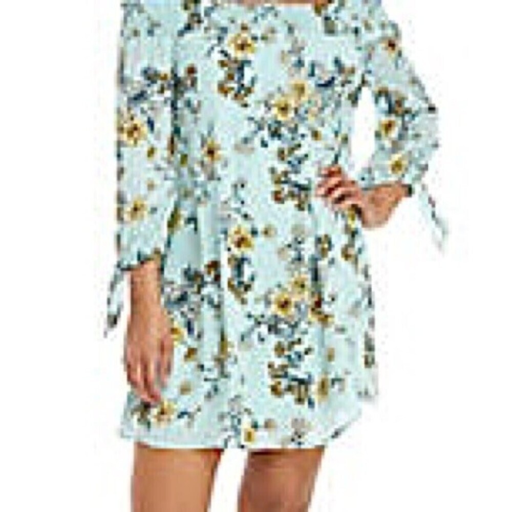 AUW As U Wish Floral Print Size L Multicolored Dress - Picture 2 of 16